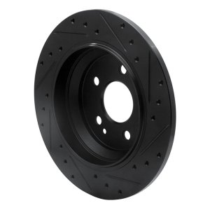 Mercedes-Benz Metris Brake Rotor (1) - Rear Left - R1 Concepts - Drilled & Slotted - Black - `16-`23